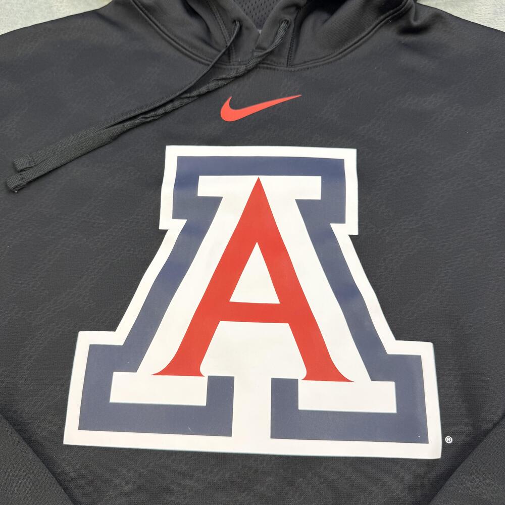 Arizona Wildcats Hoodie Mens Small Black NCAA College Nike Therma Fit Sweatshirt - Picture 3 of 13